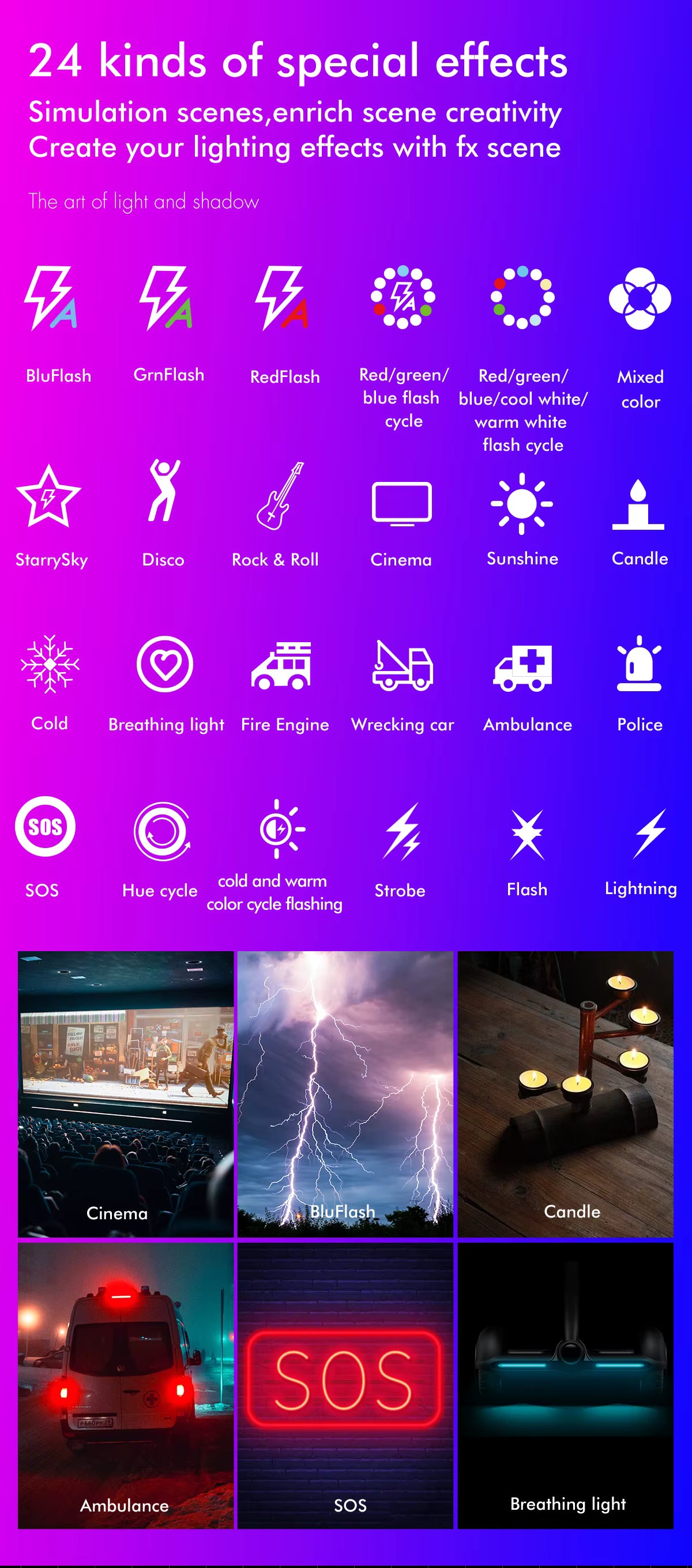 Mamen CL-V11R Bi+RGB Light