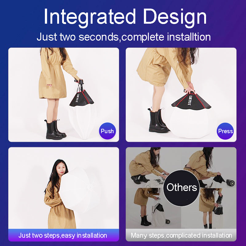 FX Studio 65cm Lantern Softbox Lighting Kit – 200W Bi-Color with Remote