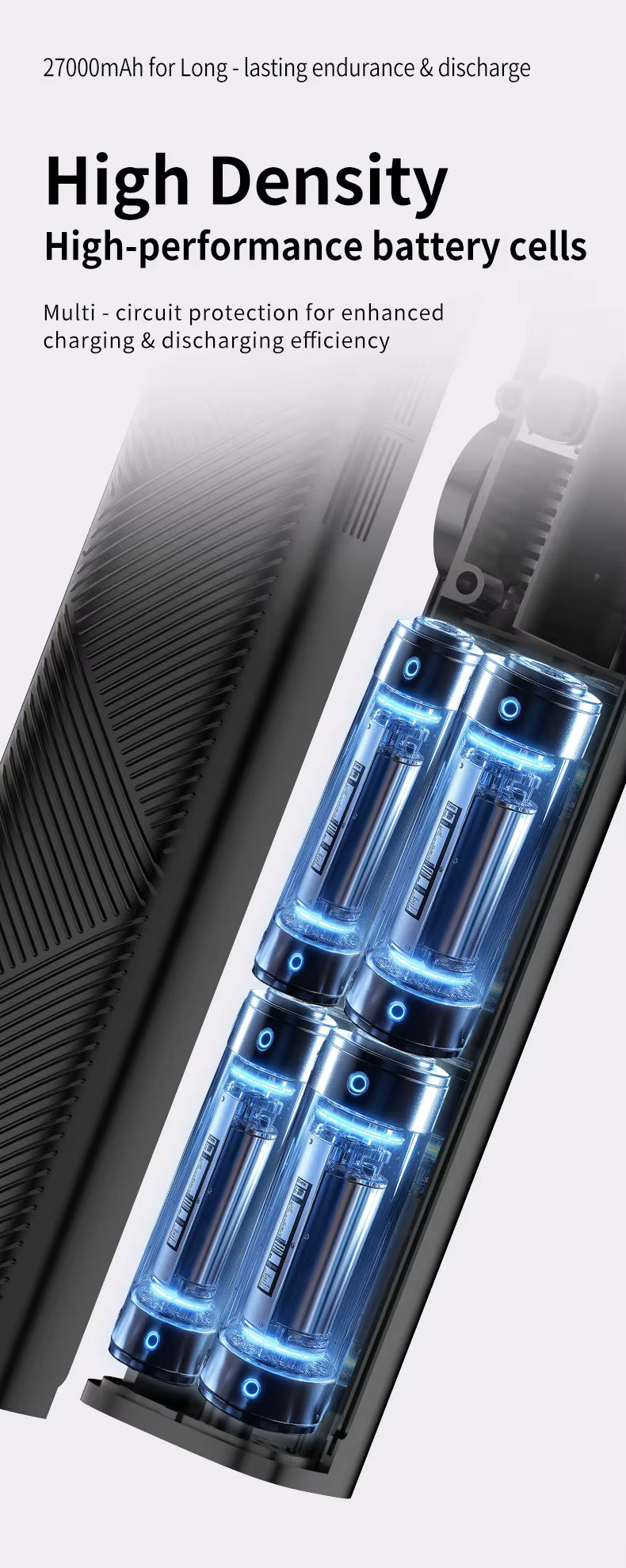 MAMEN 140W Battery Power Indicator Photography Fill Light Grip Handle