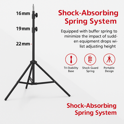 LS200-1 Light Stand – Steel Build, 200CM Height (0.57kg, 4 kg Load)