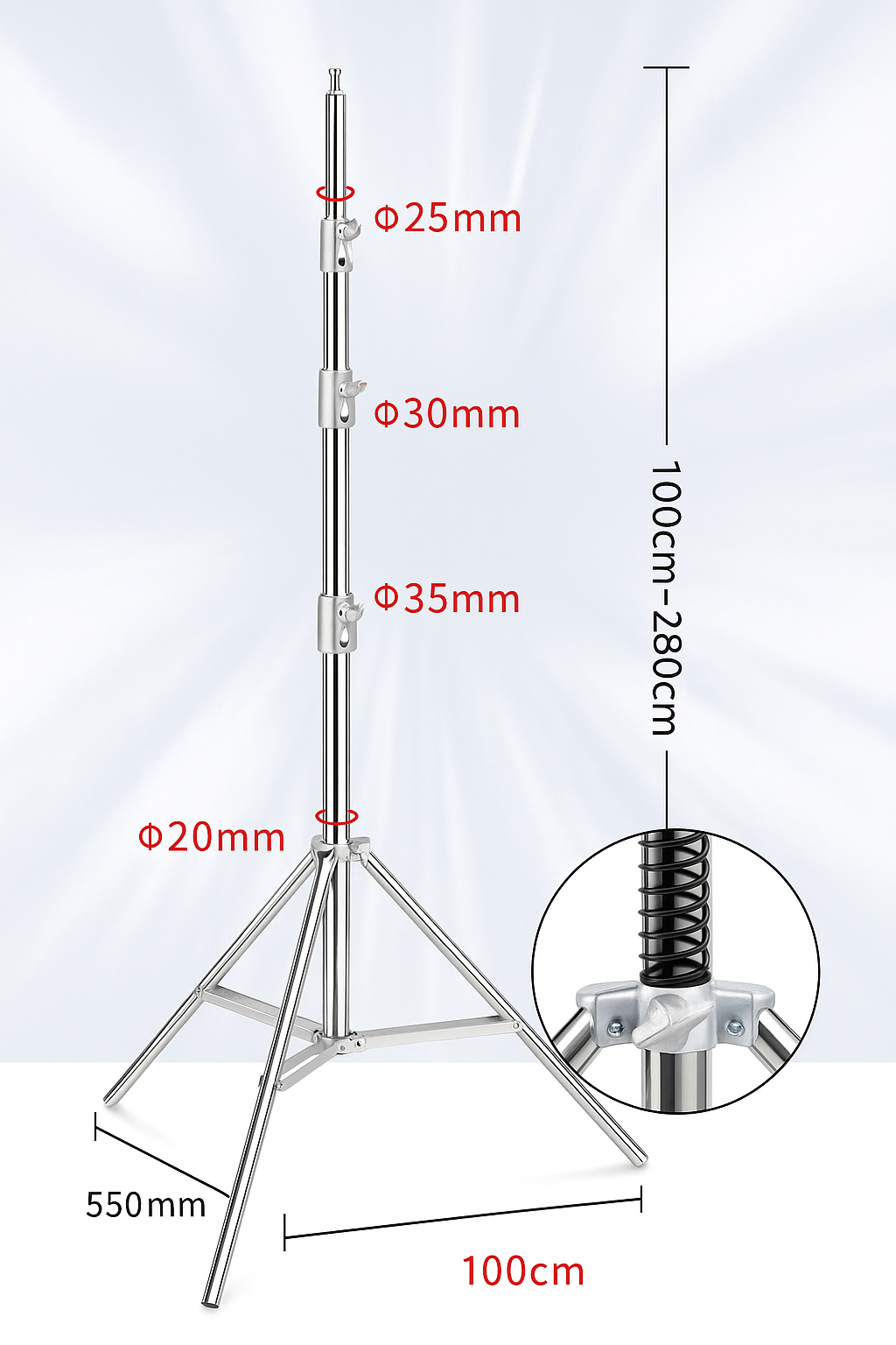 FX Studio Heavy Duty Stainless Steel Stand