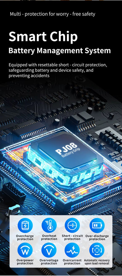 MAMEN 140W Battery Power Indicator Photography Fill Light Grip Handle