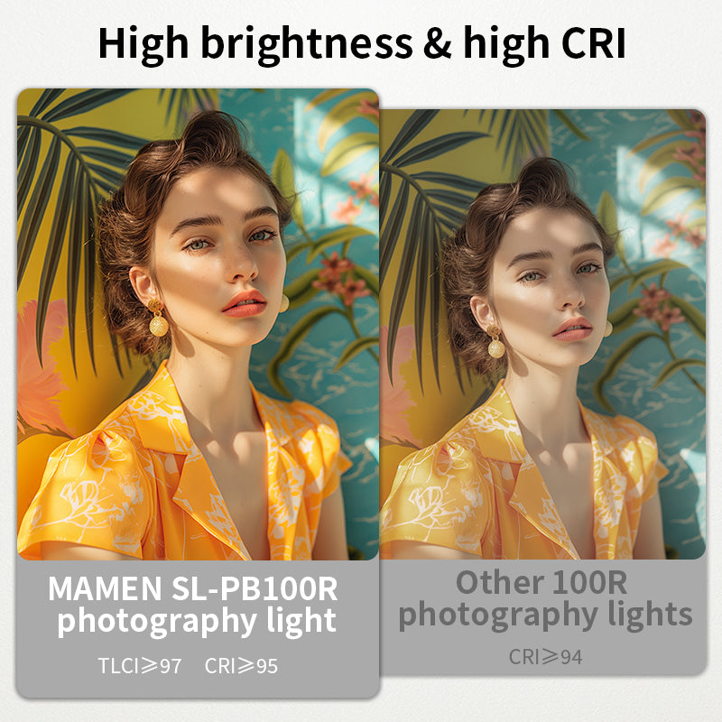 Mamen 100W RGB LED COB Professional LED Video Light with 140W Power Supply Handle