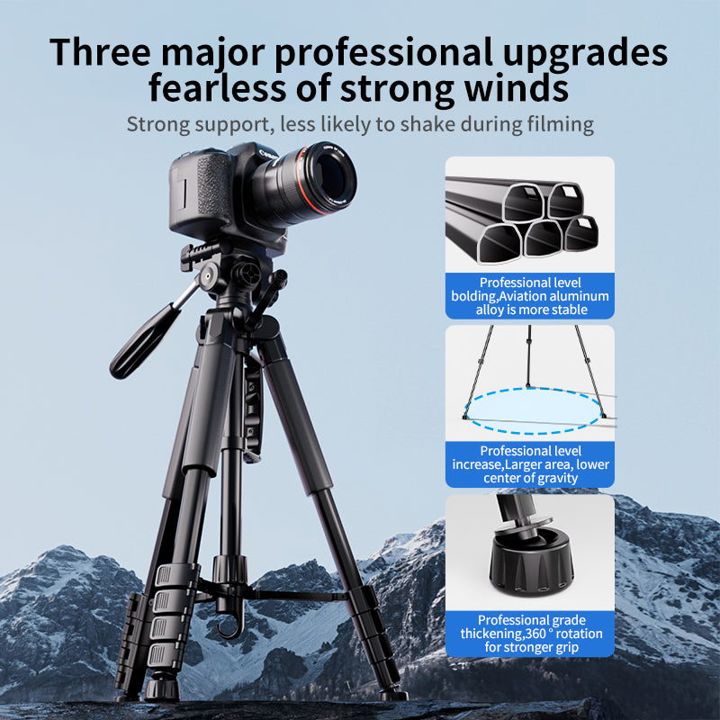 FX Studio Professional Tripod – 188cm, 5-Section Heavy-Duty Stand