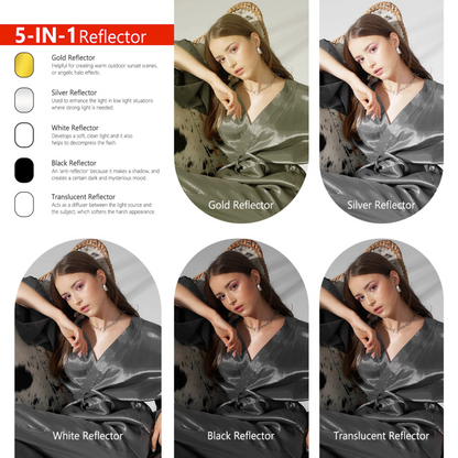 FX Studio 5-in-1 Oval Portable Photography Reflector