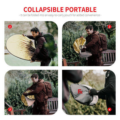 FX Studio 5-in-1 Round Portable Photography Reflector